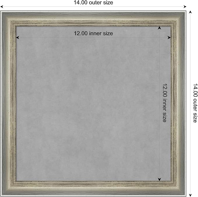 Amanti Art Silver Framed Magnetic Board 14x14 X-Small Vision Board - Image 4