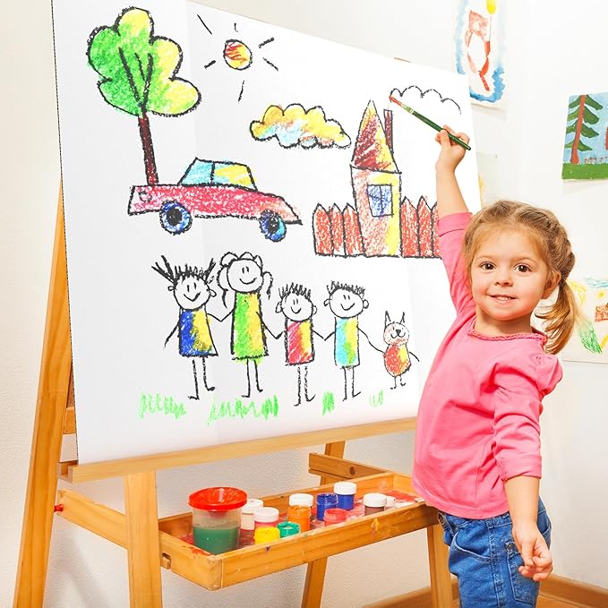 4 Pack 36" x 48" Trifold Poster Board for Presentation, White Corrugated Cardboard Large Tri Fold Poster Board for Science Fair, Office & School Projects, Photo Displays, Exhibitions Event-DeskLoop Office