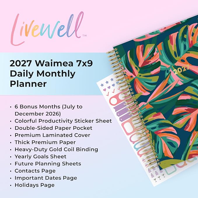 Blue Sky Livewell 2027 Daily and Monthly Planner Calendar, January 2027 - Image 9