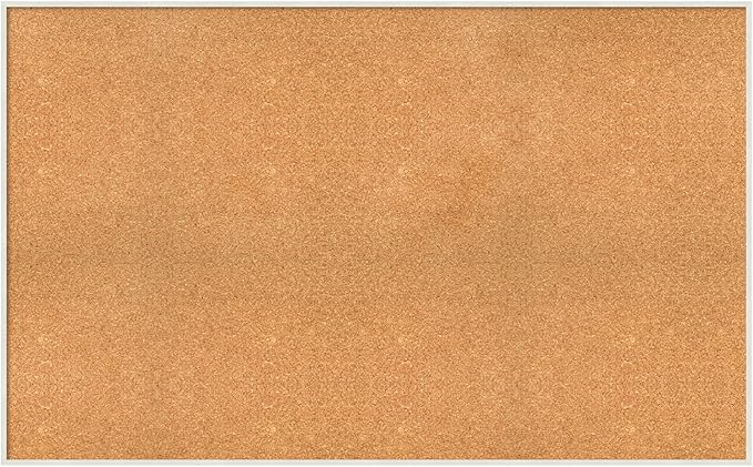 Amanti Art Natural Cork Board for Wall, 33x53 Vision Board with White Frame, Oversize Corkboard Office Decor for Home Organization, Modern Corkboard Pinboard to Display Items for Home Organization in-DeskLoop Office
