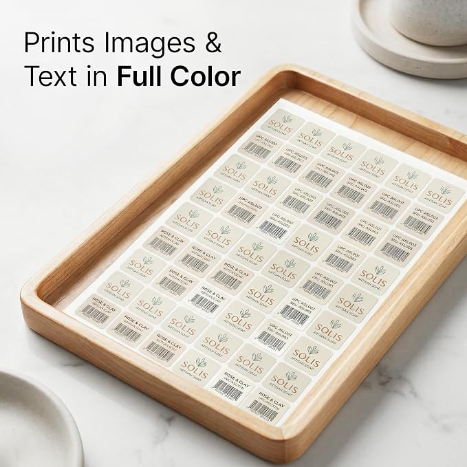 1" X 1" Matte White Printable Labels Custom Stickers, Logo and Barcode Stickers - Image 4