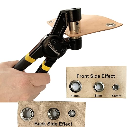 ZONGLAN Grommet Tool Kit, Eyelet Tool Multi-Purpose Handheld Manual Hole Punch - Image 3