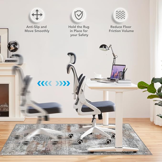 Office Chair Mat for Hardwood Floor&Tile Floor, Under Desk Rug for Rolling - Image 5