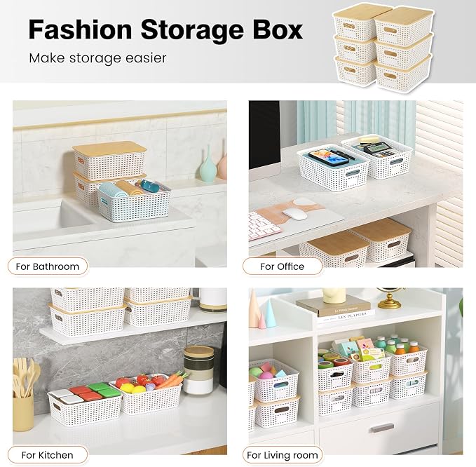 Ohmlove Plastic Storage Baskets - Image 7