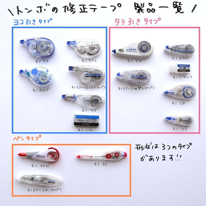 Correction Tape MONO note W 2.5mm × 4m CT-YCN2.5 - Image 7