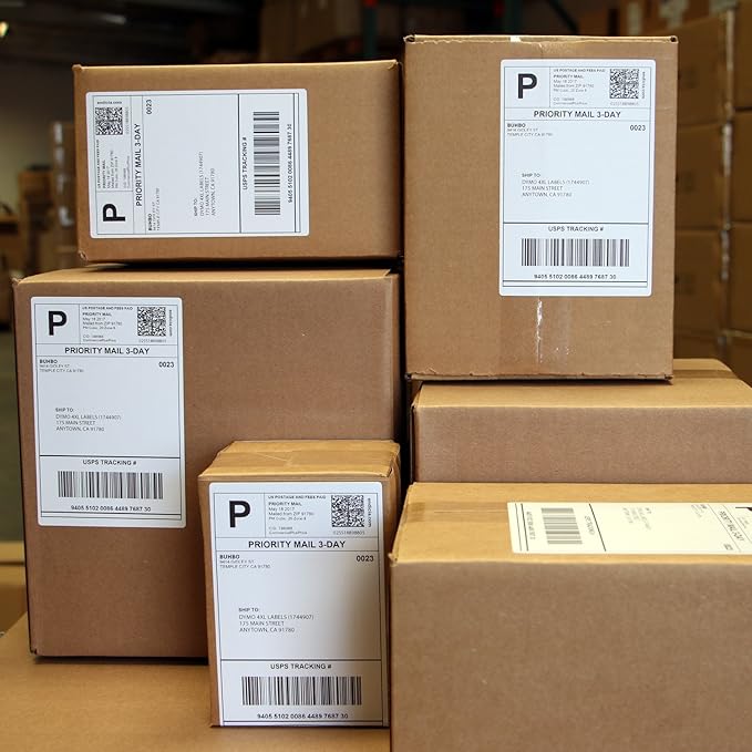 Buhbo Compatible with DYMO LabelWriter 4XL 4" x 6" Shipping Label 1744907, White (220 Per Roll)-DeskLoop Office