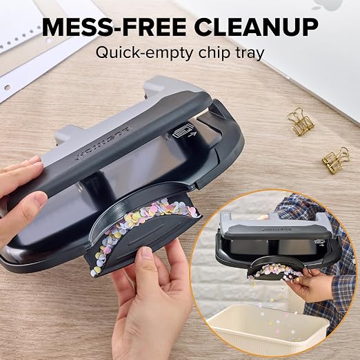 Bostitch EZ Squeeze 3 Hole Paper Punch, 40 Sheet Capacity, Heavy Duty Metal - Image 7