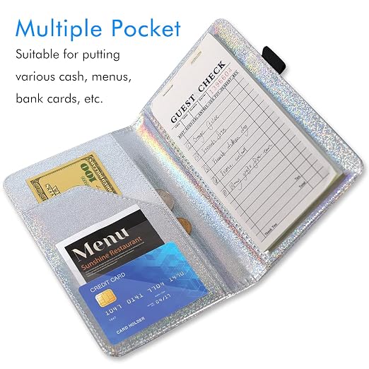 ACdream Server Books for Waitress, Guest Book Note Pad, Cute Pocket Leather - Image 2