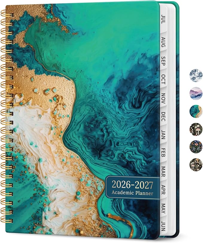 Planner 2026-2027, Academic Monthly and Weekly Calendar Planner by Taja