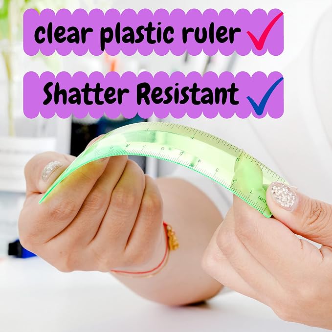 Mr. Pen- Plastic Rulers, 6 Inch, 6 Pack, Durable Small Transplant Rulers - Image 4