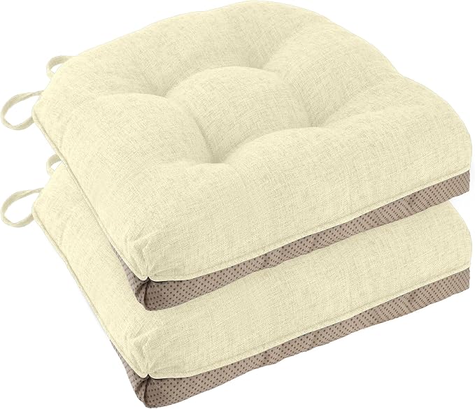 Chair Cushions for Dining Chairs 2 Pack, by FlyGulls