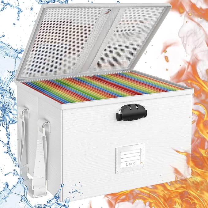 ROSONG Fireproof Document Box File Organizer by ROSONG