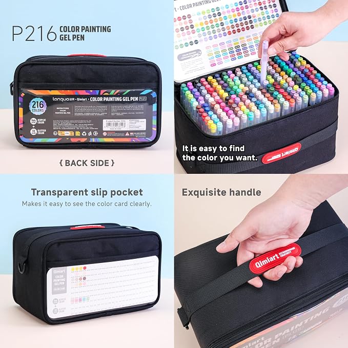 DICEKOO 216 Pack Acrylic Gel Pens - Image 6