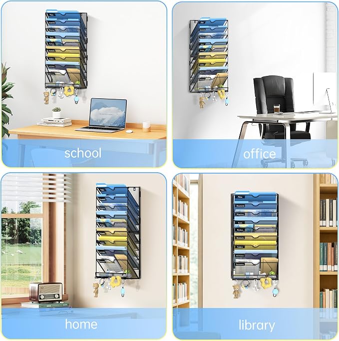SUPEASY 10 Tier Wall File Organizer - Image 8