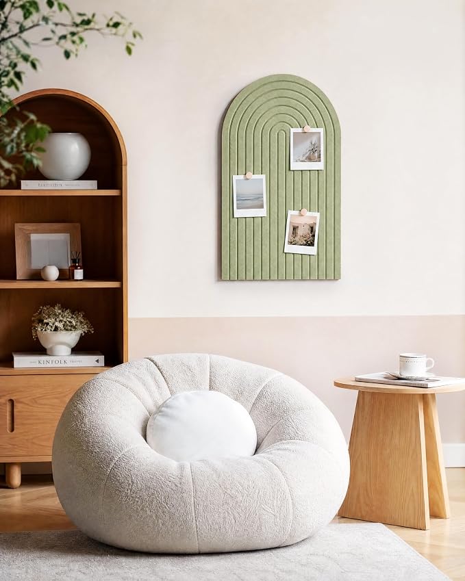 Large Arched Felt Bulletin Board 24"x16", 1/2" Thick Foldable Pin Board - Image 6