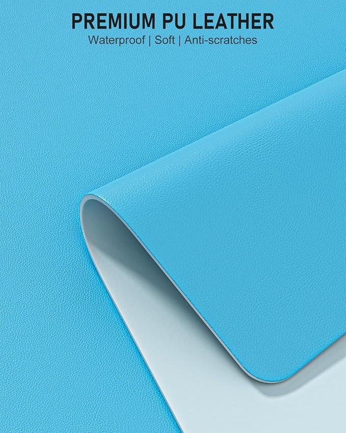 Desk Pad, 35.5" x 17" PU Leather Non-Slip Desk Mat Large Mouse Pad - Image 3