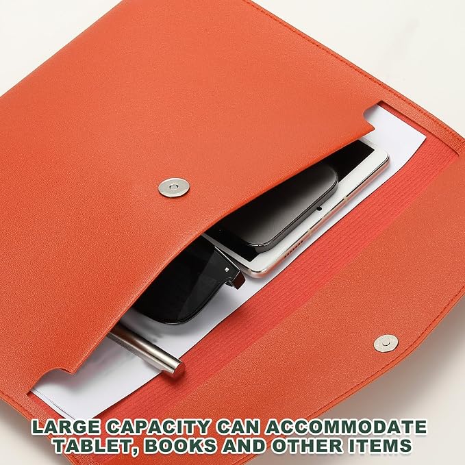 PATIKIL PU Leather A4 File Folder, Document Holder Filing Organizer Portfolio - Image 3