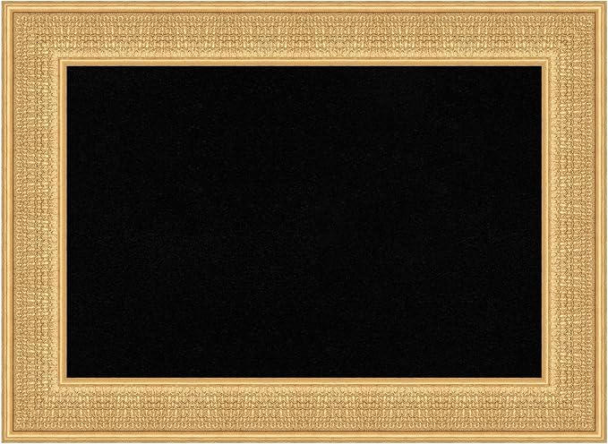 Amanti Art Black Cork Board for Wall, 22x30 Vision Board with Gold Wood Frame, Medium Corkboard Office Decor for Home Organization, Traditional Corkboard Pinboard to Display Items for Home-DeskLoop Office