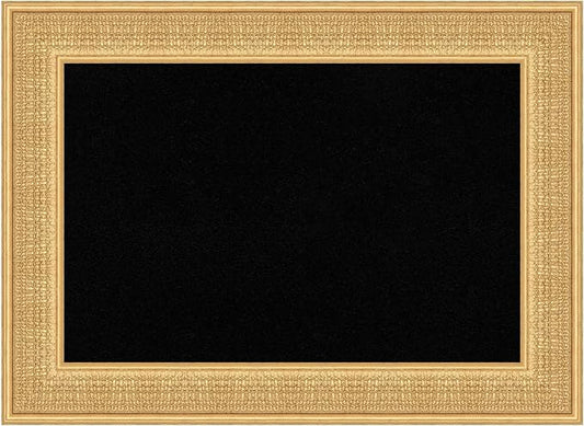 Amanti Art Black Cork Board for Wall, 22x30 Vision Board with Gold Wood Frame, Medium Corkboard Office Decor for Home Organization, Traditional Corkboard Pinboard to Display Items for Home-DeskLoop Office