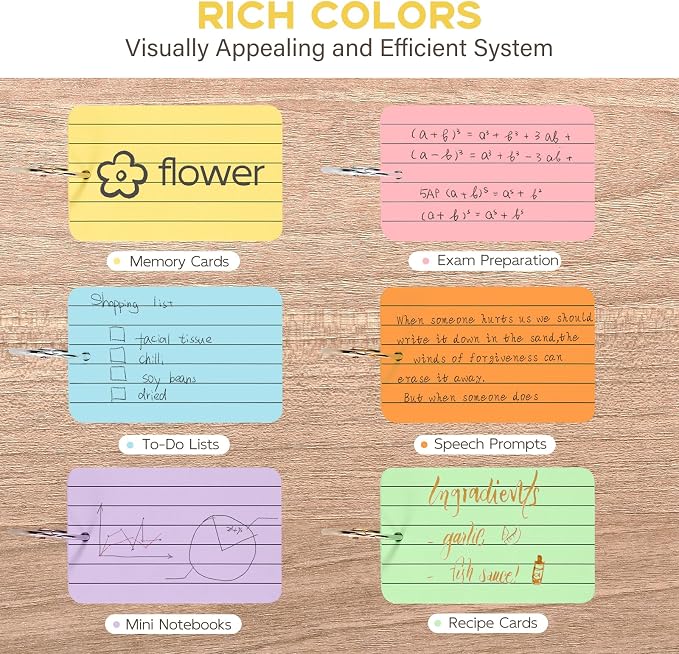 300Pcs Colored Index Cards - Image 3