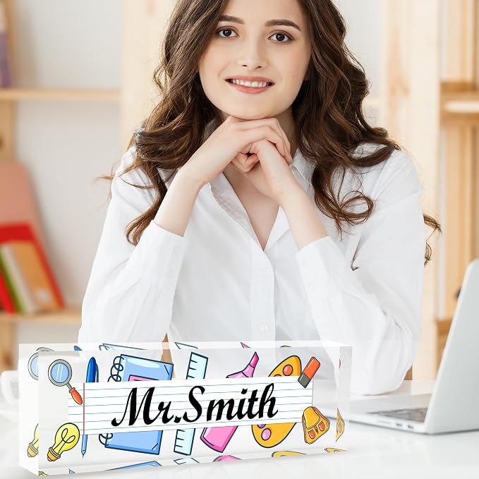 Custom Desk Name Plate Personalized, Acrylic Name Plates - Image 4