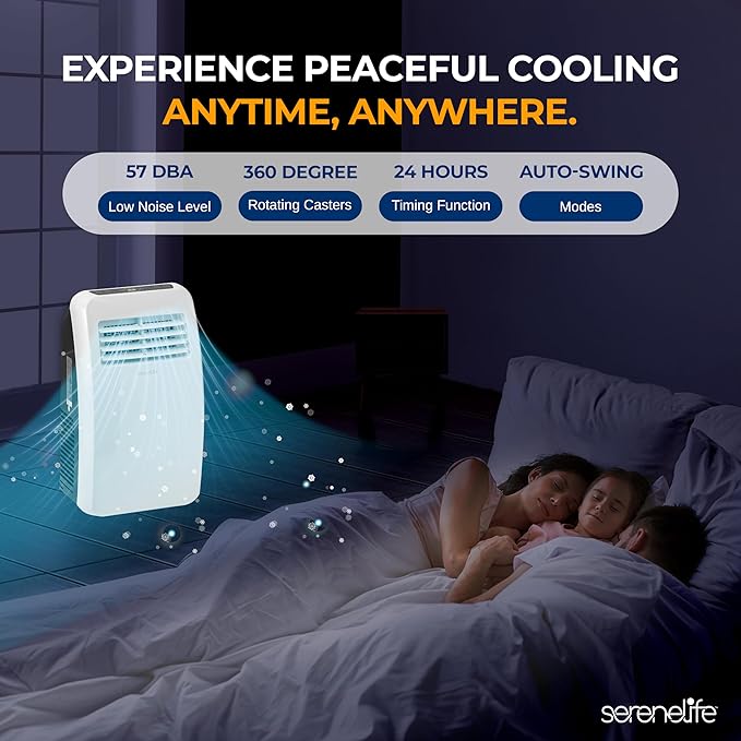 3-in-1 Portable Air Conditioner with Built-in Dehumidifier Function,Fan Mode, Remote Control, Complete Window Mount Exhaust Kit-DeskLoop Office