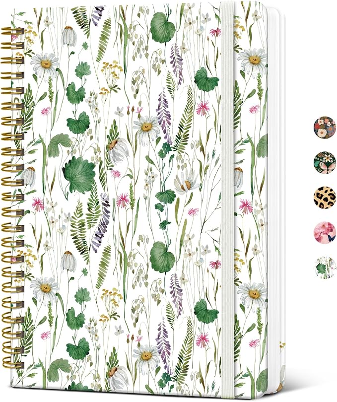 Taja Lined Spiral Journal Notebook by Taja