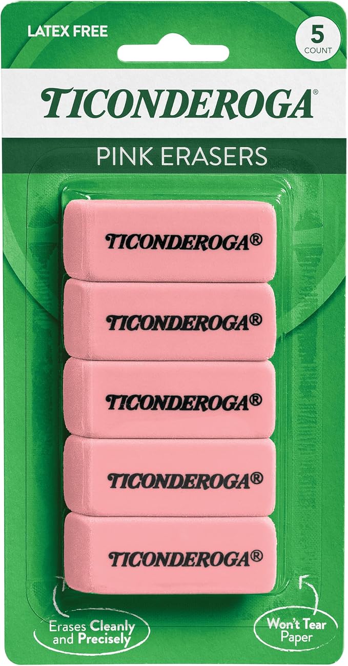 Ticonderoga Wedge Erasers by Ticonderoga