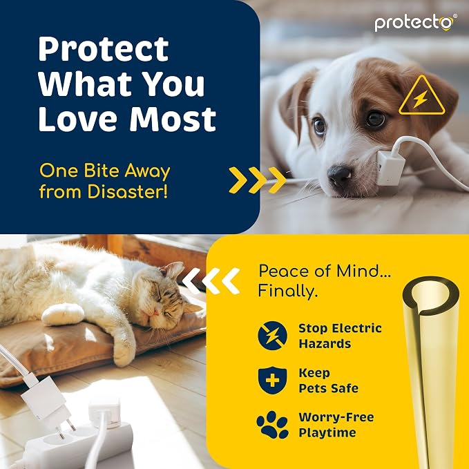 PROTECTO Heavy Duty Cord Protectors from Pets No Chew Solution, 10ft Easy to - Image 3