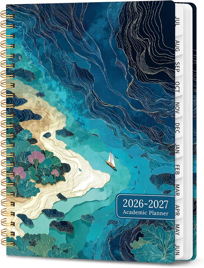 Planner 2026-2027, Hardcover Monthly and Weekly Academic Planner July 2026 by Zotia