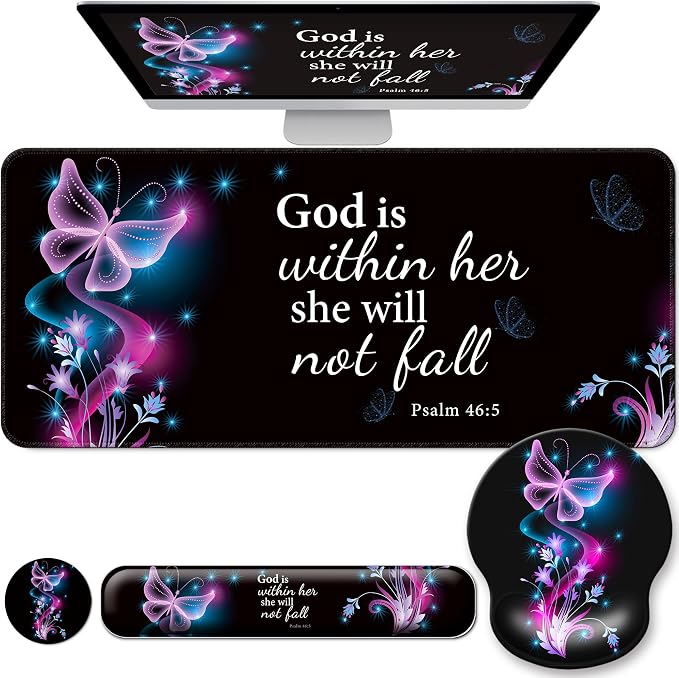 Desk Mat Set + Keyboard and Mouse Pad by VINEBURY