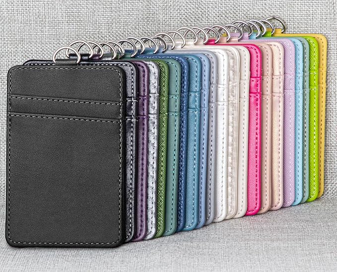 Leather Badge Holder and Adjustable Retractable Lanyards, Quick Release Buckle - Image 7