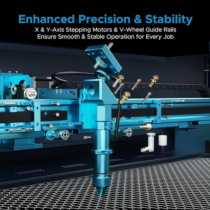 OMTech 90W CO2 Laser Engraver, 28"x20" Laser Engraving Machine with Autofocus 2 Way Pass-Throughs Built-in Air Assist, Commercial Laser Cutting Etching Machine for Wood Glass Acrylic Leather More-DeskLoop Office