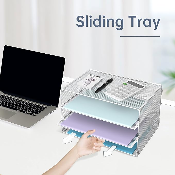 DALTACK 3 Tier Letter Tray Paper Organizer - Image 5
