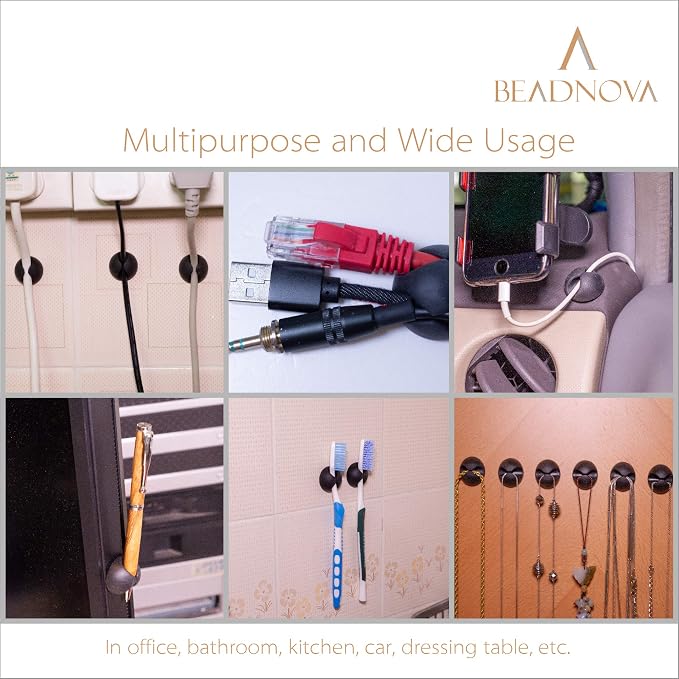 BEADNOVA Cord Organizer Cable Organizer Cable Clips Cord Holder - Image 4