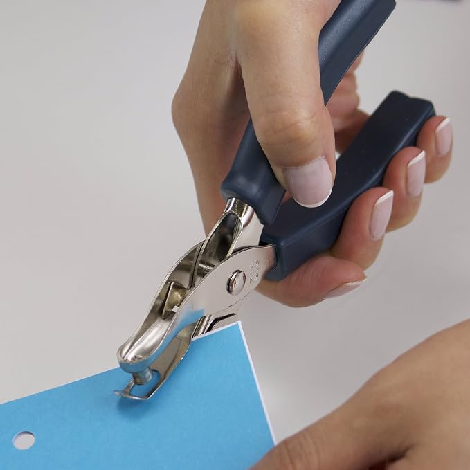 Officemate 1 Hole Punch with Soft Grip, 8 Sheet Capacity, 2 Each Per Pack Paper - Image 4