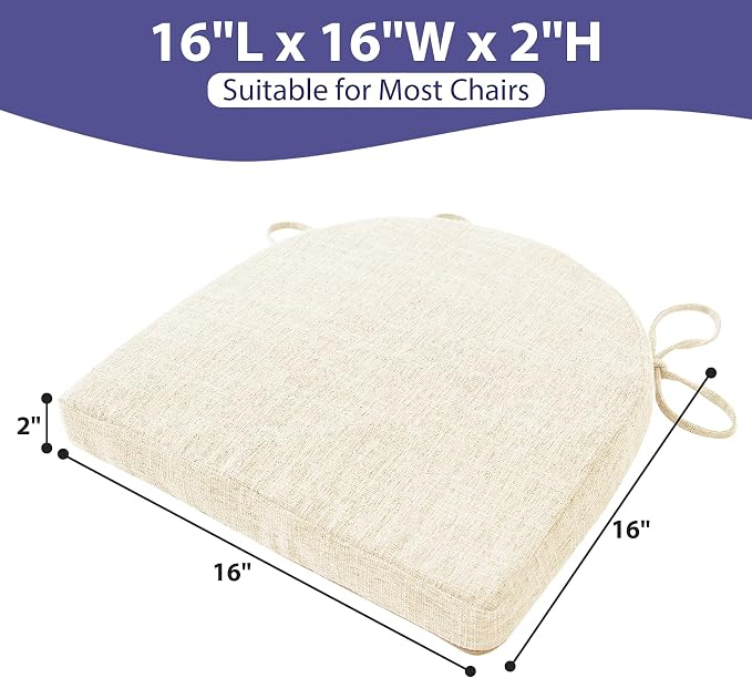 IPYNBAP Chair Cushions for Dining Chairs, Kitchen Chair Cushions, Non Slip - Image 3