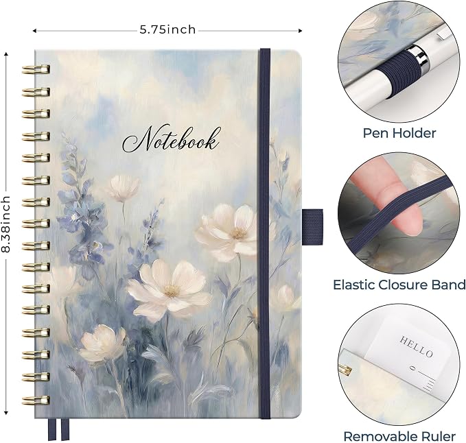 AHGXG Spiral Journal Notebook, 160 Lined Pages, A5 Medium Size, - Image 3