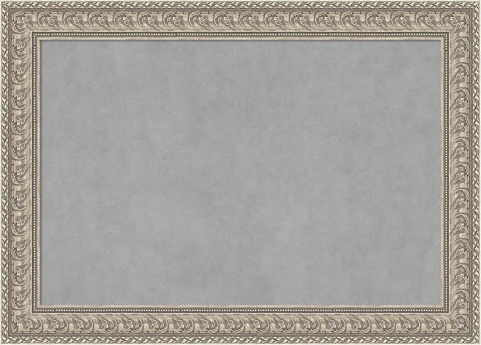Amanti Art Silver Framed Magnetic Board 31x43 Large Vision Board by AmantiArt