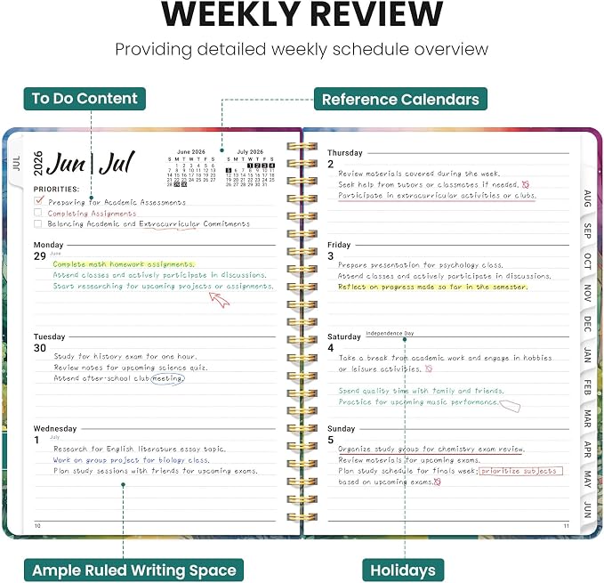 Planner 2026-2027, Monthly and Weekly Academic Planner July 2026 - Image 3