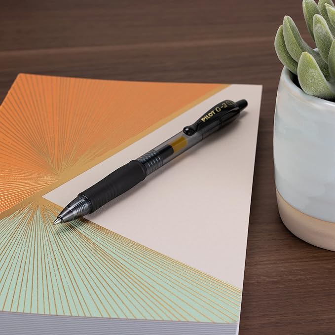 Pilot G2 Premium Gel Pens, Black Pens, Bold Point 1 mm, Tub of 48, Black-DeskLoop Office