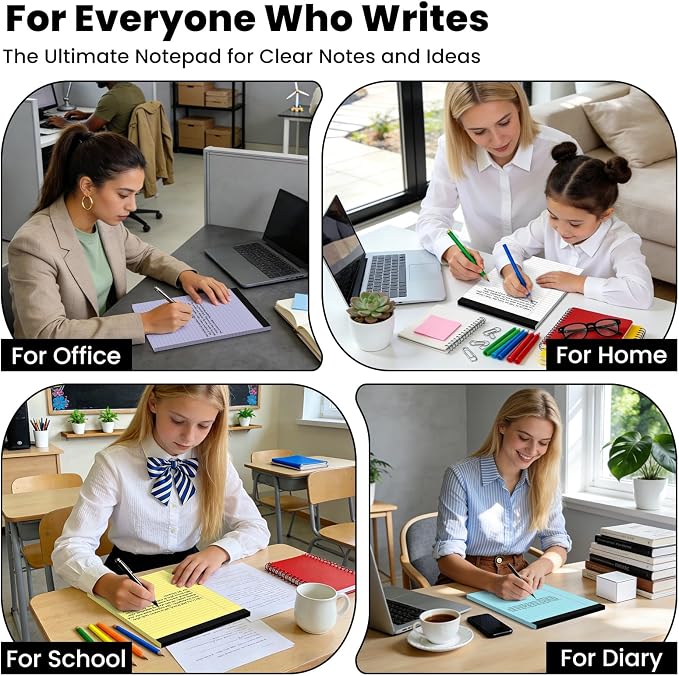 12pcs Legal Pads 8.5 x 11, Notepads 8.5 x 11 Inch, 30 Sheets/Pack, Colored Note - Image 6