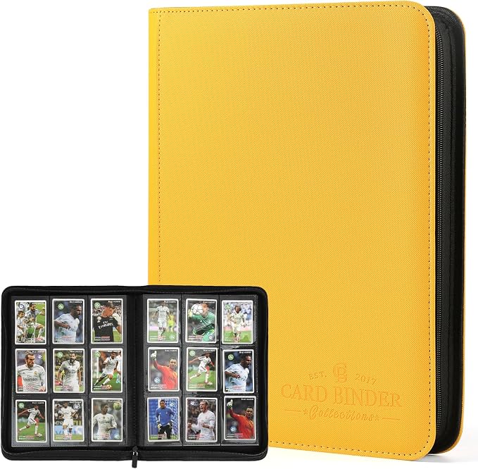 9 Pockets Card Binder, Premium Zip Trading Card Binder, 540 Double Sided Pocket by CARDBINDER