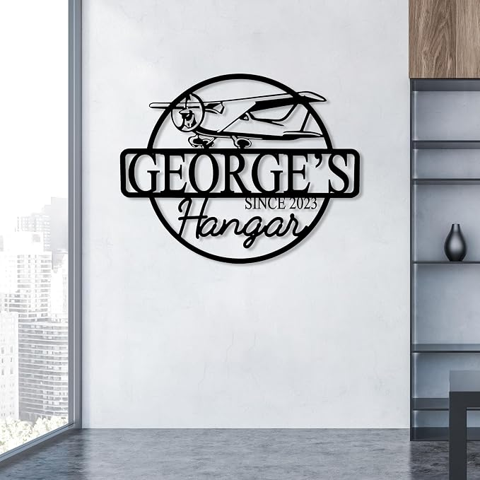 Personalized Metal Airplane Wall Art, Airplane Name Sign, Customized Pilot Name - Image 8