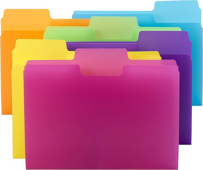 Smead SuperTab Poly Plastic File Folders by SMEAD