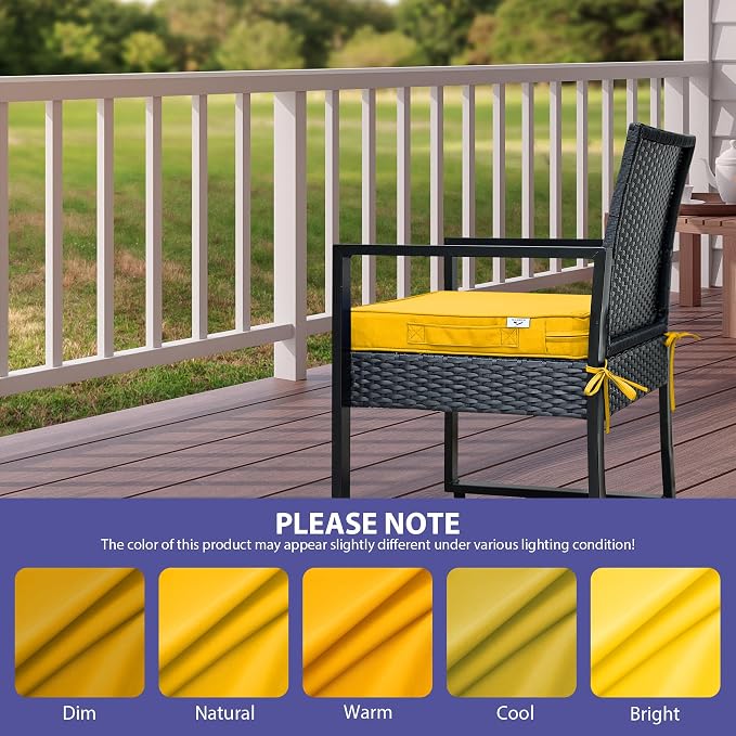 IPYNBAP Outdoor Chair Cushions Set of 4 -Waterproof Outdoor Seat Cushions - Image 7