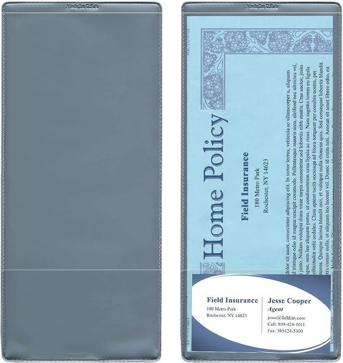 StoreSMART - Silver Plastic Policy Holders - 100 Pack - INS30-S-100 by StoreSMART