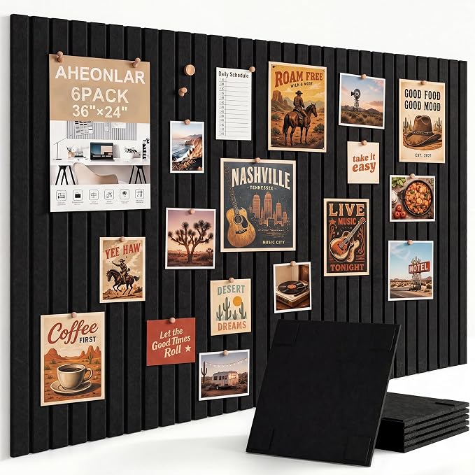 AHEONLAR Felt Bulletin Board 36"x 24", Cork Boards by garden