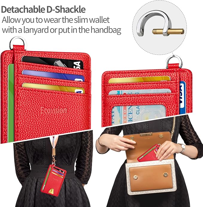 Slim Minimalist Front Pocket Wallet, RFID Blocking Credit Card Holder Wallet - Image 3