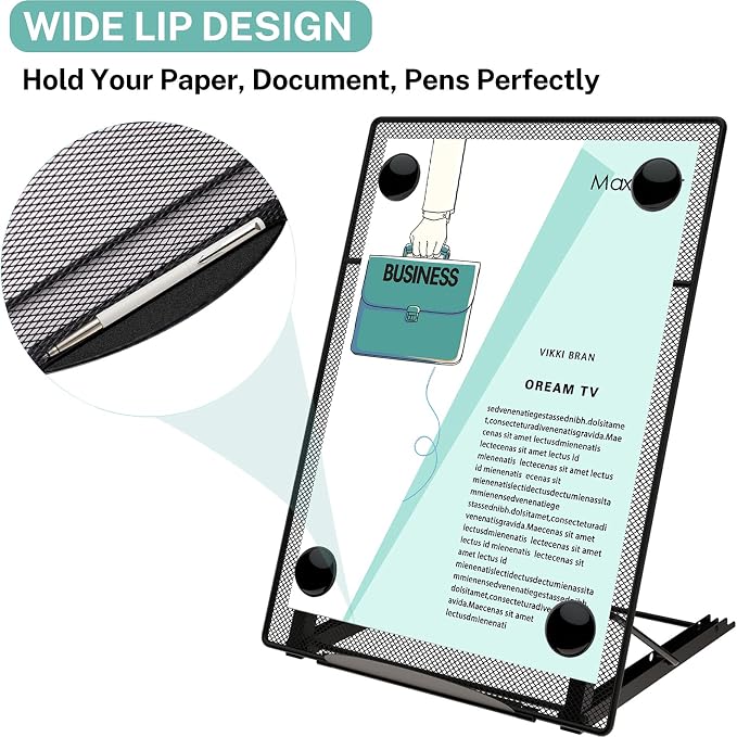 MaxGear Desktop Document Holder, Foldable Copy Holder Stand - Image 5